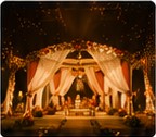 Kerala wedding mandap floral setup